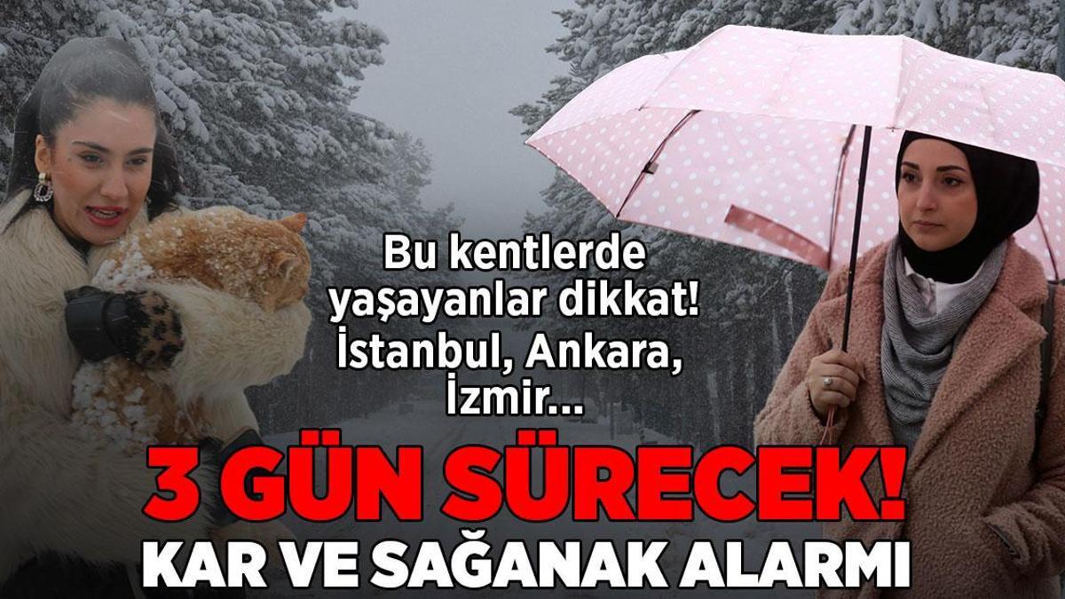 Son dakika… Meteoroloji’den yeni uyarı! Kar ve sağanak alarmı